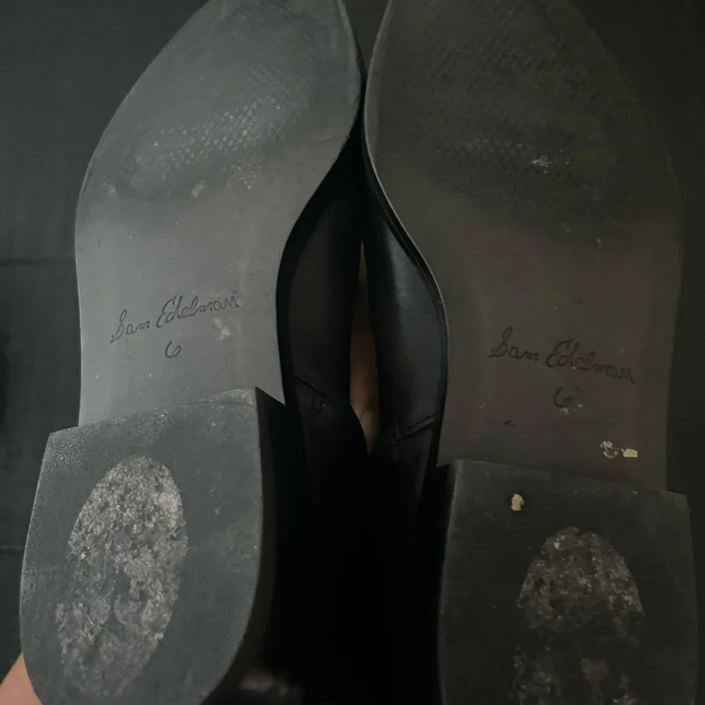 Sam Edelman Clive Black Black Leather Square Toe Tall Boot SZ 6 - Picture 7 of 8